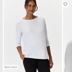 Bamboo Jersey Maternity Long Sleeve Tee